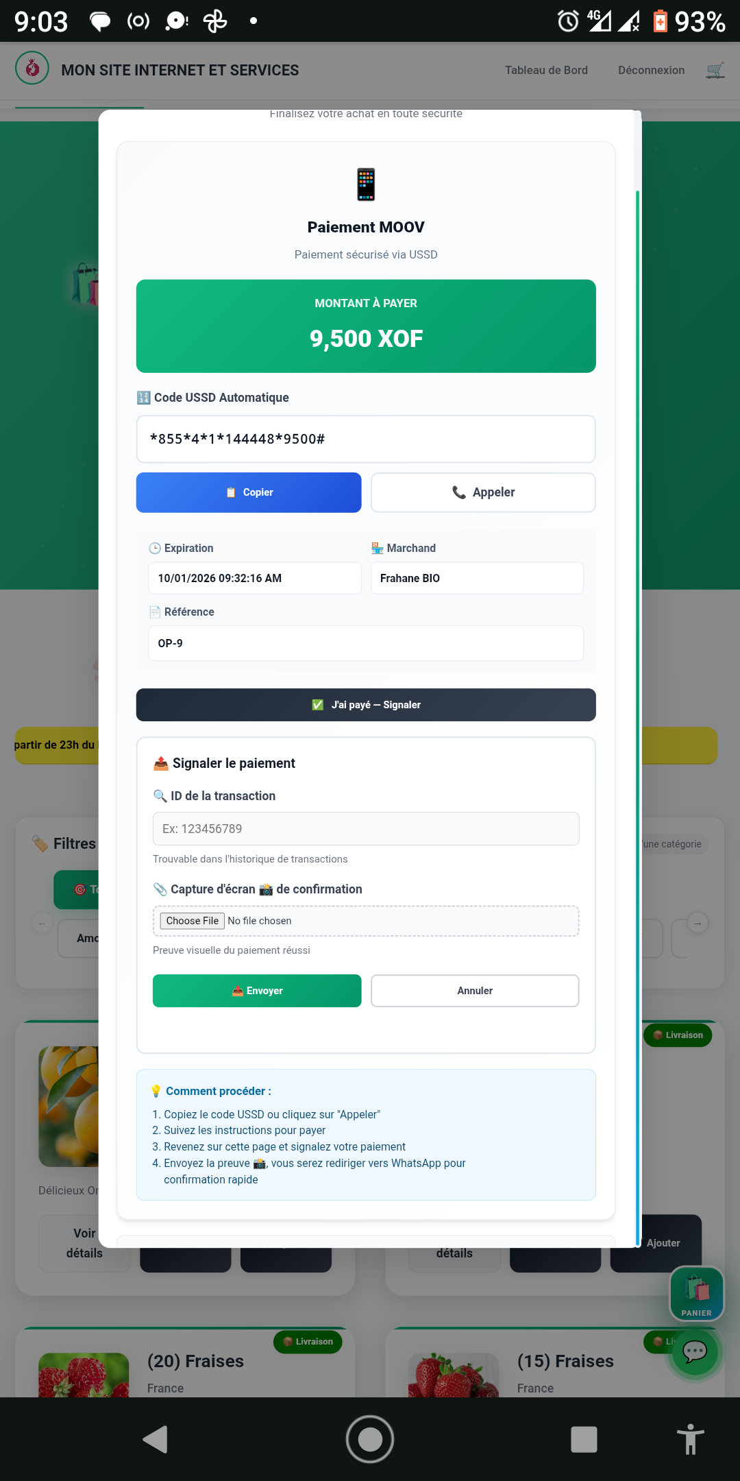 Utilisation web SaaS